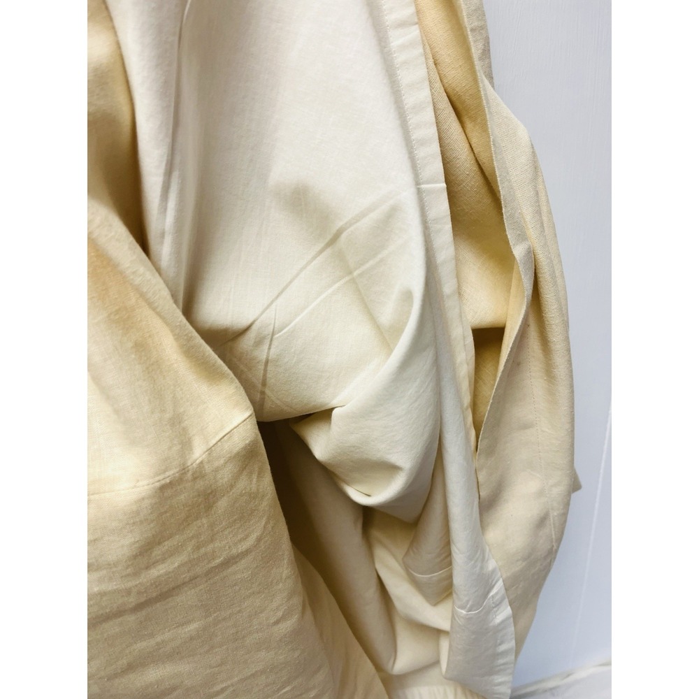 VTG J Peterman 2 Cream Linen Midi Dress Edwardian Style Romantic Wedding Tea 50s - Picture 4 of 5